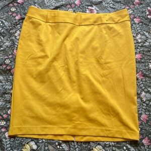 Lane Bryant Mustard Yellow Ponte Knit Pencil Skirt Size 20